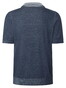 Maerz Solid Color Subtle Stripe Detail Cotton Knit Polo Dawn Blue