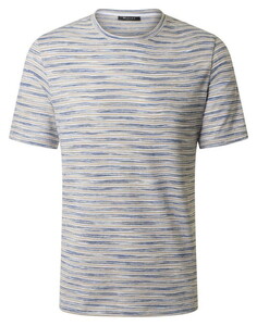 Maerz Stripe Pattern Cotton Linnen T-Shirt Light Almond