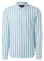 Maerz Striped Soft Finish Cotton Overhemd Pastel Turquoise