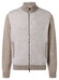 Maerz Subtle Details Texture Knit Merino Superwash Full 2-Way Zip Cardigan Iced Latte