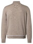 Maerz Subtle Details Texture Knit Merino Superwash Full 2-Way Zip Vest Iced Latte