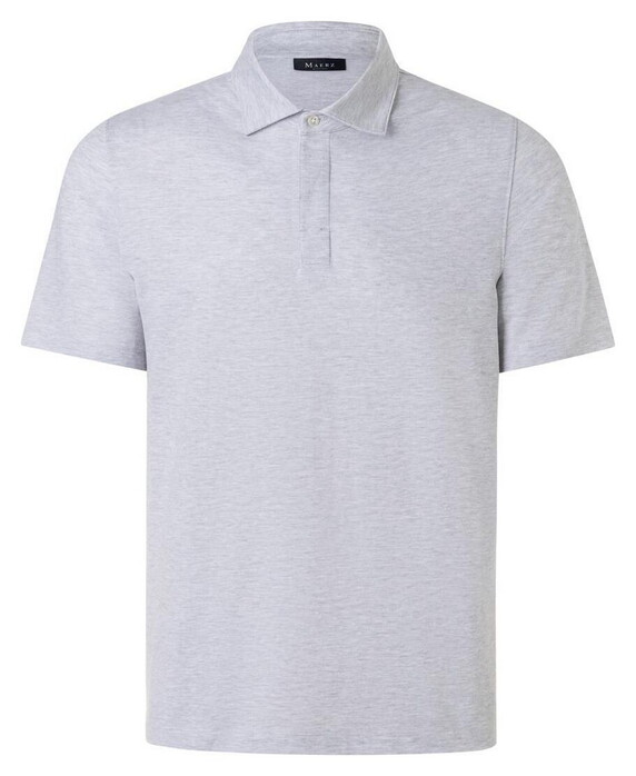 Maerz Subtle Mélange Cotton Polo Clear Silver