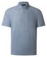 Maerz Subtle Mélange Cotton Polo Deep Sea