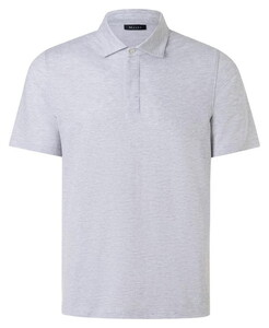 Maerz Subtle Mélange Cotton Poloshirt Clear Silver