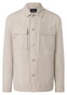 Maerz Subtle Mélange Double Chest Pocket Organic Cotton Linen Blend Overshirt Frappuccino
