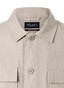 Maerz Subtle Mélange Double Chest Pocket Organic Cotton Linen Blend Overshirt Frappuccino