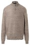 Maerz Subtle Stripe Knit Zip Collar Luxury Wool Cotton Pullover Twig