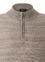 Maerz Subtle Stripe Knit Zip Collar Luxury Wool Cotton Trui Twig