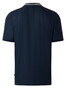 Maerz Subtle Stripe Texture Knit Fine Contrast Details Polo Dawn Blue