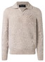 Maerz Texture Knit Merino Extrafine No Button Polo Collar Pullover Mascarpone Cream