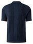 Maerz Texture Stripe Piqué Knit Cotton Linnen Polo Night Sky