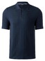 Maerz Texture Stripe Piqué Knit Cotton Linnen Polo Night Sky