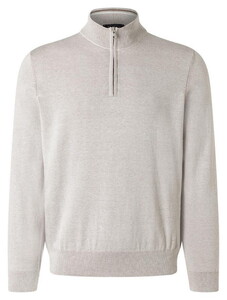 Maerz Troyer Zip Fine Cotton Knit Pullover Frappuccino