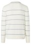 Maerz Troyer Zip Luxury Stripe Detail Pullover Off White