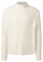 Maerz Turtleneck Uni Color Subtle Wave Pattern Knit Wool Alpaca Trui New White