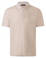 Maerz Uni Color Diagonal Check Texture Pattern Polo Frappuccino