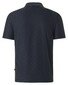 Maerz Uni Color Diagonal Check Texture Pattern Polo Navy