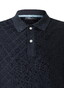 Maerz Uni Color Diagonal Check Texture Pattern Polo Navy