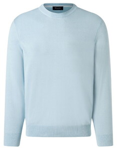 Maerz Uni Color Fine Cotton Knit Trui Bright Aqua