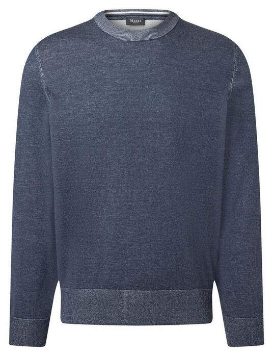 Maerz Uni Color Fine Cotton Knit Trui Dawn Blue
