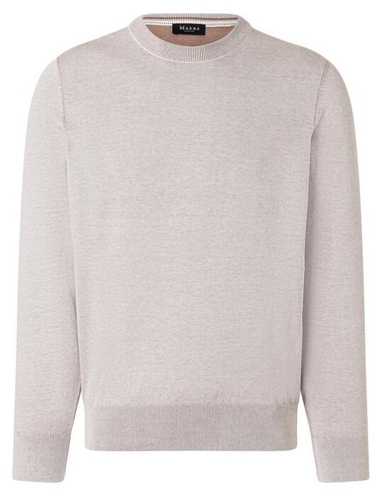 Maerz Uni Color Fine Cotton Knit Trui Frappuccino