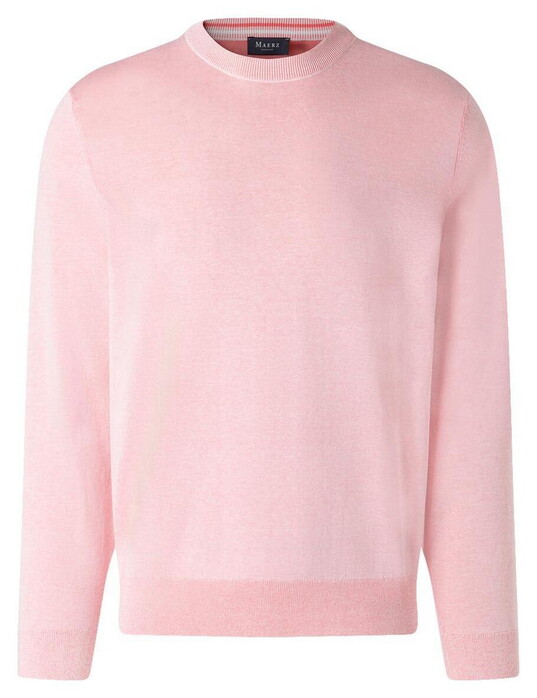 Maerz Uni Color Fine Cotton Knit Trui Shiny Flamingo