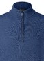 Maerz Uni Color Fine Texture Knit Stand-Up Zip Collar Trui Deep Sea