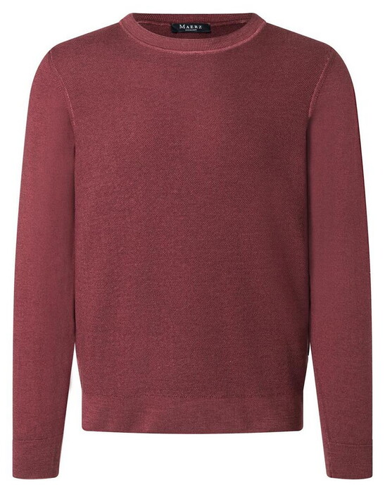 Maerz Uni Color Fine Texture Knit Trui Mellow Cherry