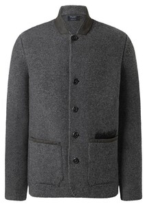 Maerz Uni Color Knit Subtle Detail Vest Dark Grey Melange