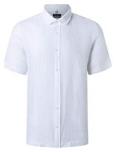 Maerz Uni Color Light Linnen Kent Collar Overhemd Pure White