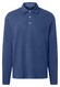 Maerz Uni Color Long Sleeve Jersey Garment Dye Polo Deep Sea