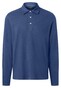 Maerz Uni Color Long Sleeve Jersey Garment Dye Polo Deep Sea