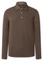 Maerz Uni Color Long Sleeve Jersey Garment Dye Poloshirt Nougat
