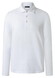 Maerz Uni Color Long Sleeve Jersey Garment Dye Poloshirt Pure White