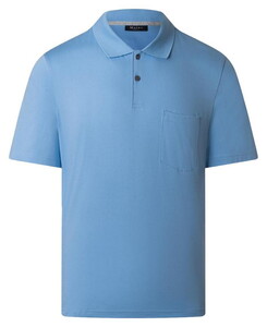 Maerz Uni Color Luxury Mercerized Cotton Polo Blue Sky