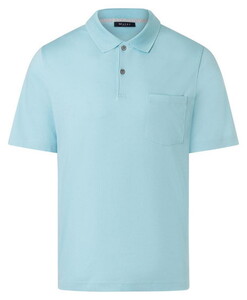 Maerz Uni Color Luxury Mercerized Cotton Polo Bright Aqua