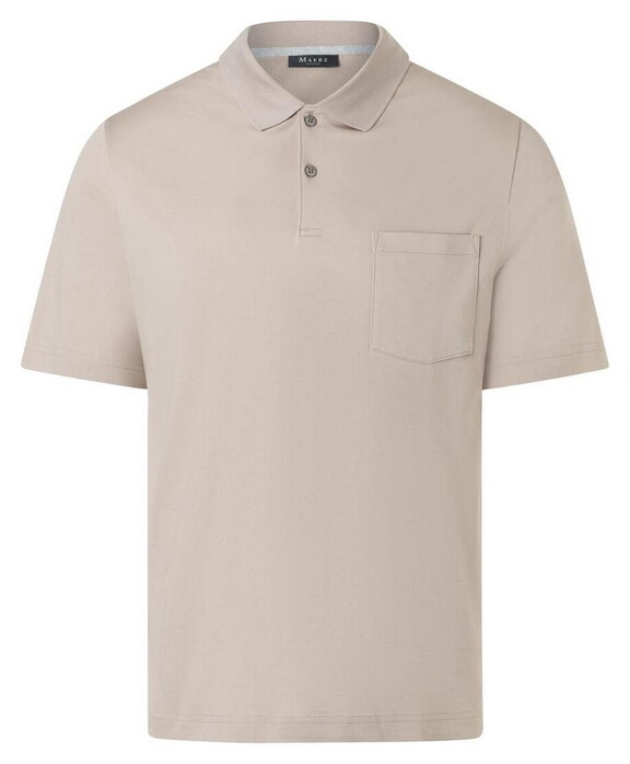 Maerz Uni Color Luxury Mercerized Cotton Polo Frappuccino