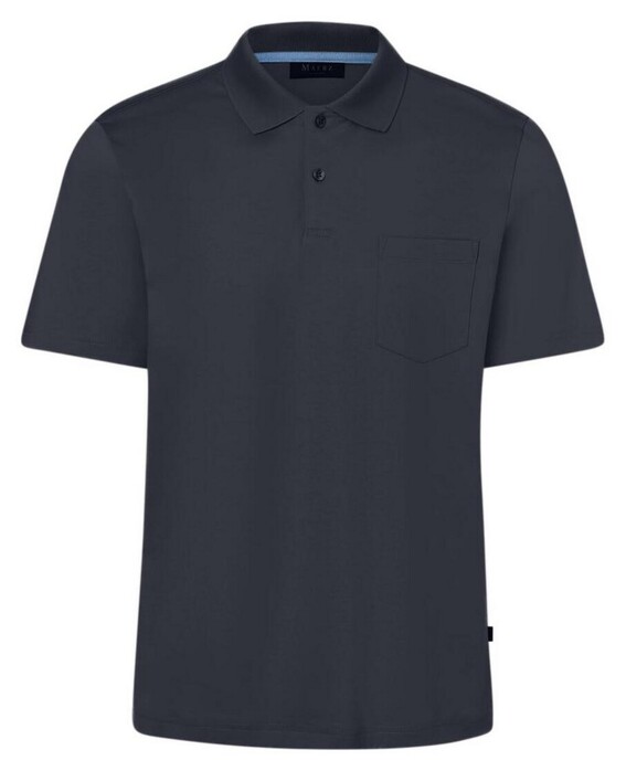 Maerz Uni Color Luxury Mercerized Cotton Polo Navy