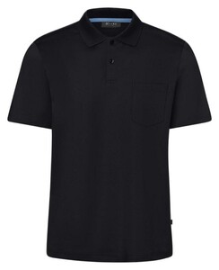 Maerz Uni Color Luxury Mercerized Cotton Polo Zwart
