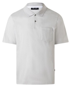 Maerz Uni Color Luxury Mercerized Cotton Poloshirt Clear Silver