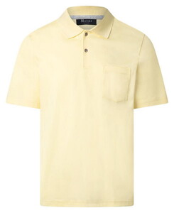 Maerz Uni Color Luxury Mercerized Cotton Poloshirt Light Yellow