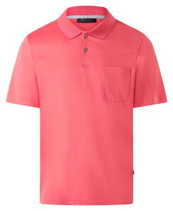 Maerz Uni Color Luxury Mercerized Cotton Poloshirt Shiny Flamingo