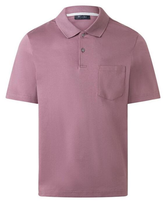 Maerz Uni Color Luxury Mercerized Cotton Poloshirt Soft Grape