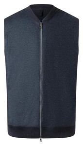Maerz Uni Color Luxury Superfine Merino Gilet Navy
