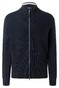 Maerz Uni Color Texture Knit Two-Way Zip Vest Deep Sea