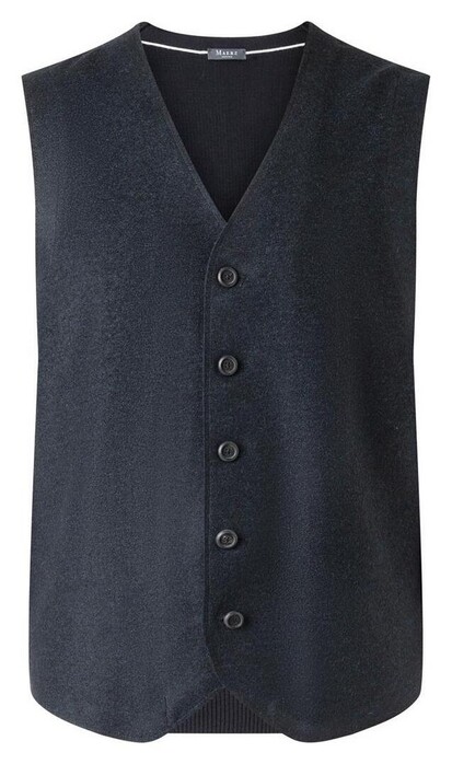 Maerz Uni Superfine Merino Waistcoat Navy