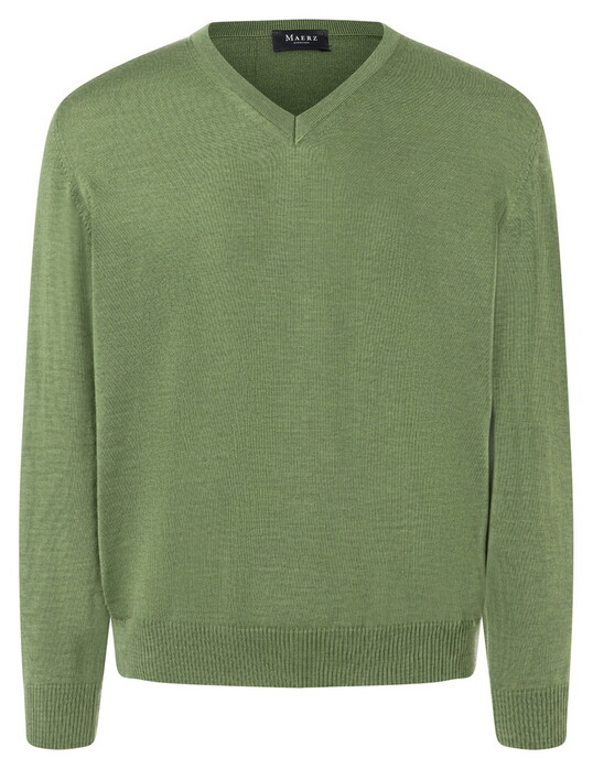 Maerz V-hals Trui Sunny Green
