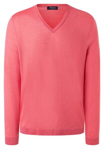 Maerz V-Neck Merino Extrafine Trui Shiny Flamingo