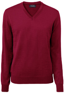 Maerz V-Neck Merino Superwash Pullover Bordeaux