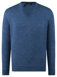 Maerz V-Neck Merino Superwash Pullover Deep Sea